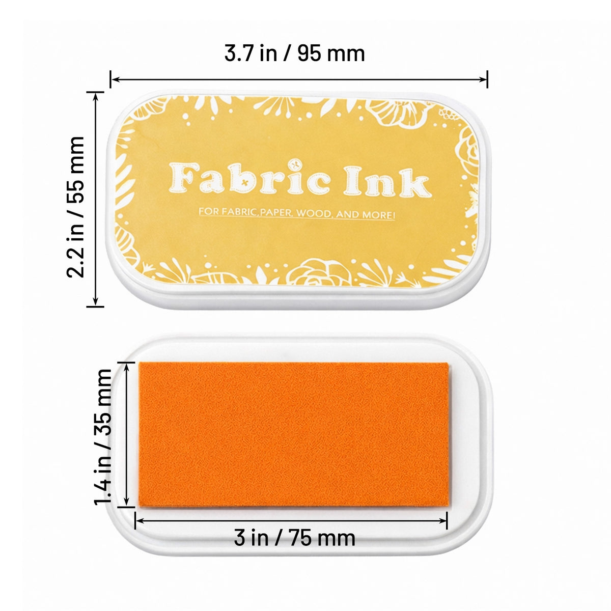 Almohadilla de Tinta Vibrante Multisuperficie para Tela, Papel y Madera