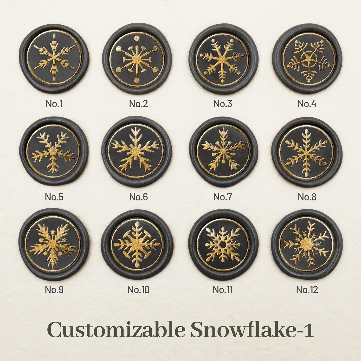 Stamprints Sello de Lacre de Copo de Nieve color 1
