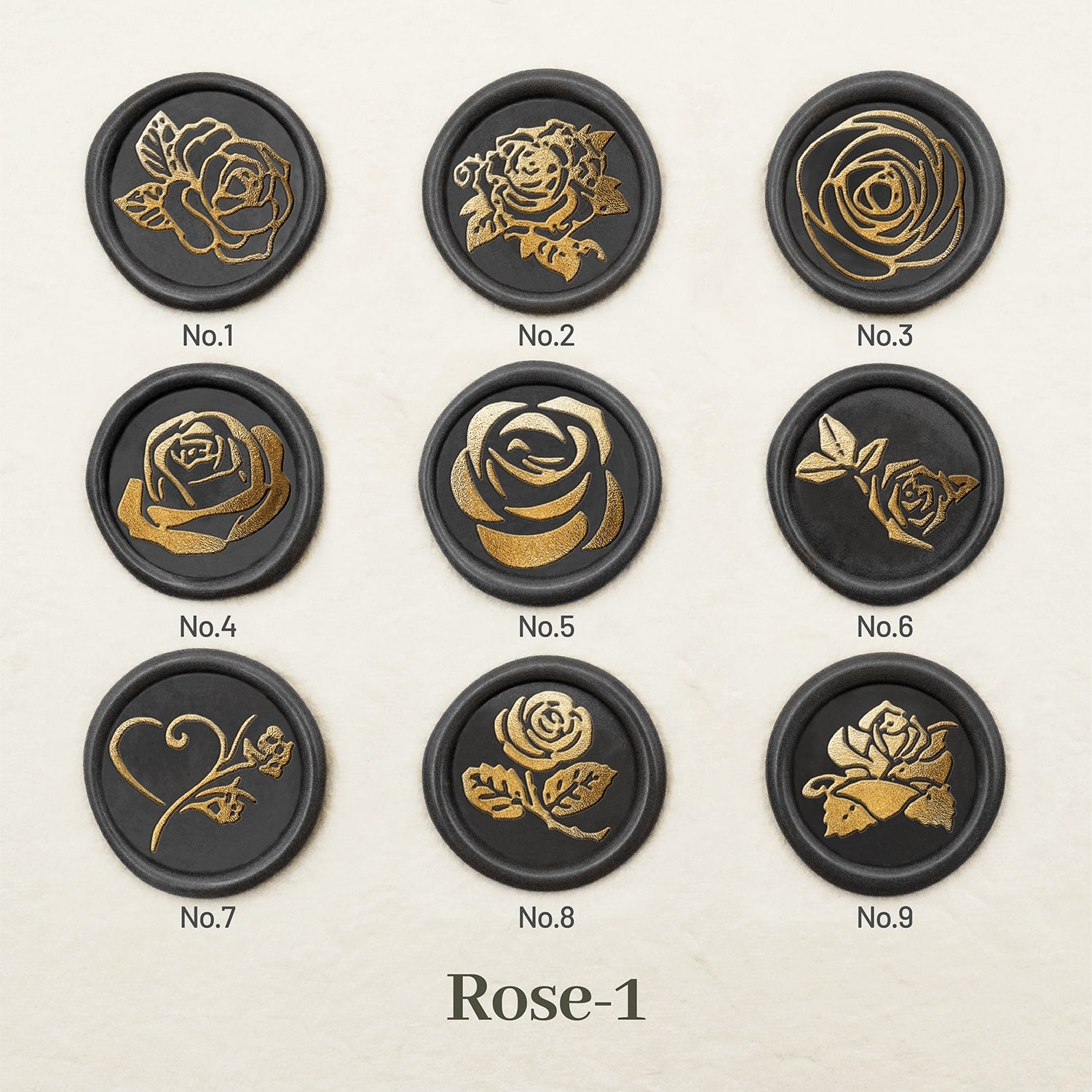 Stamprints Rose Wax Seal Stamp design 1