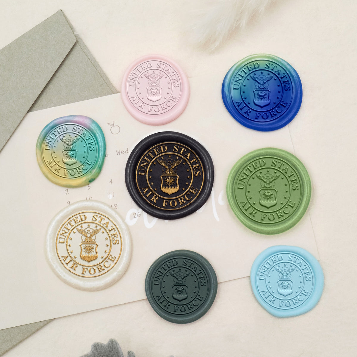 Stamprints Sello de Lacre del Símbolo de la Fuerza Aérea de EE.UU. 3