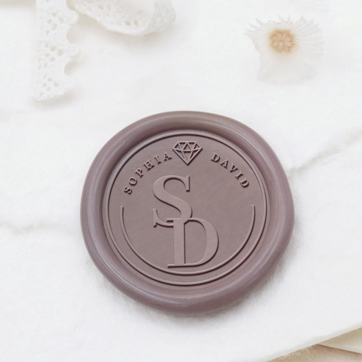 Stamprints Sellos de Lacre con Monograma Personalizado para Bodas 1