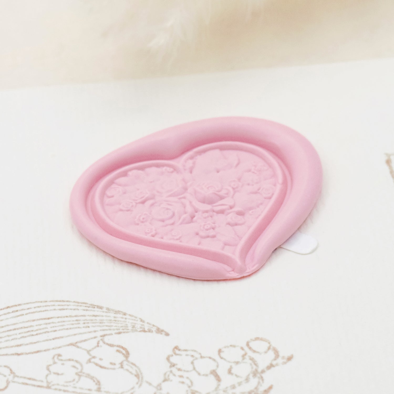 Pegatinas Autoadhesivas de Sello de Lacre en Forma de Corazón con Relieve 3D Stamprints 4