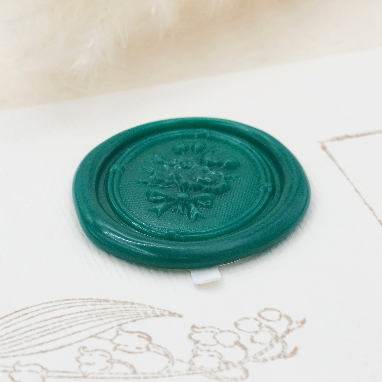 Stamprints Pegatinas de Sello de Lacre Autoadhesivo Ramo Relieve 3D 4