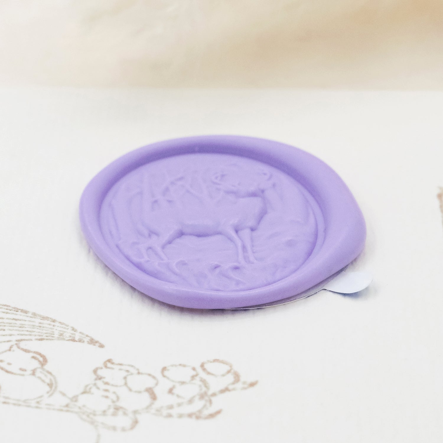 Stamprints Pegatinas de Sello de Lacre Autoadhesivo de Alce en Relieve 3D 4