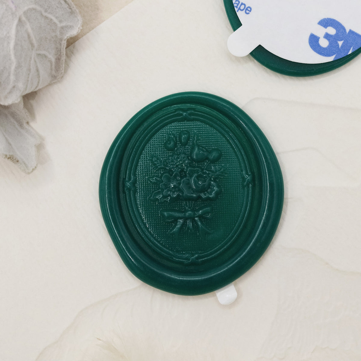 Stamprints Pegatinas de Sello de Lacre Autoadhesivo Ramo Relieve 3D 1