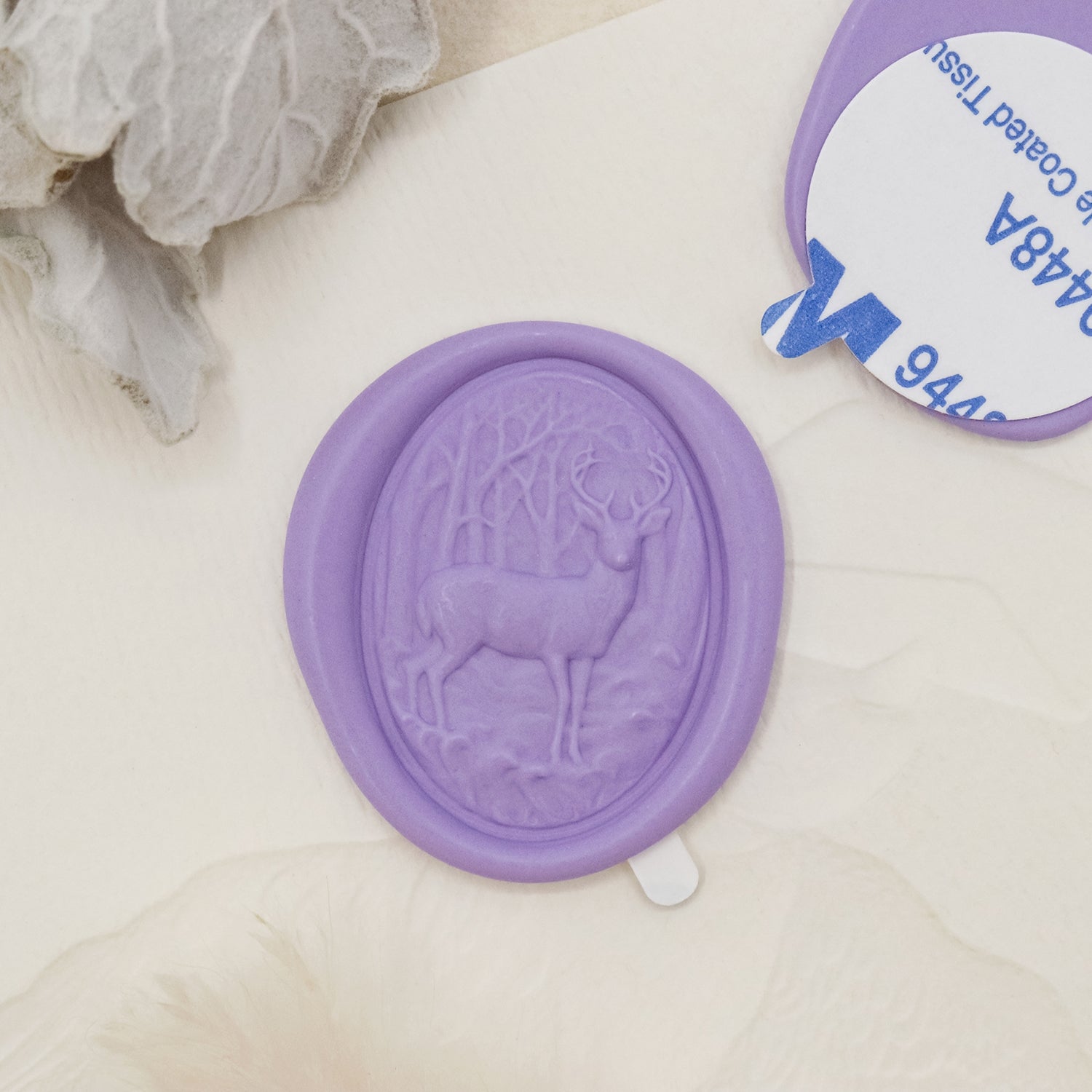 Stamprints Pegatinas Autoadhesivas de Sello de Lacre con Relieve 3D de Alce 1