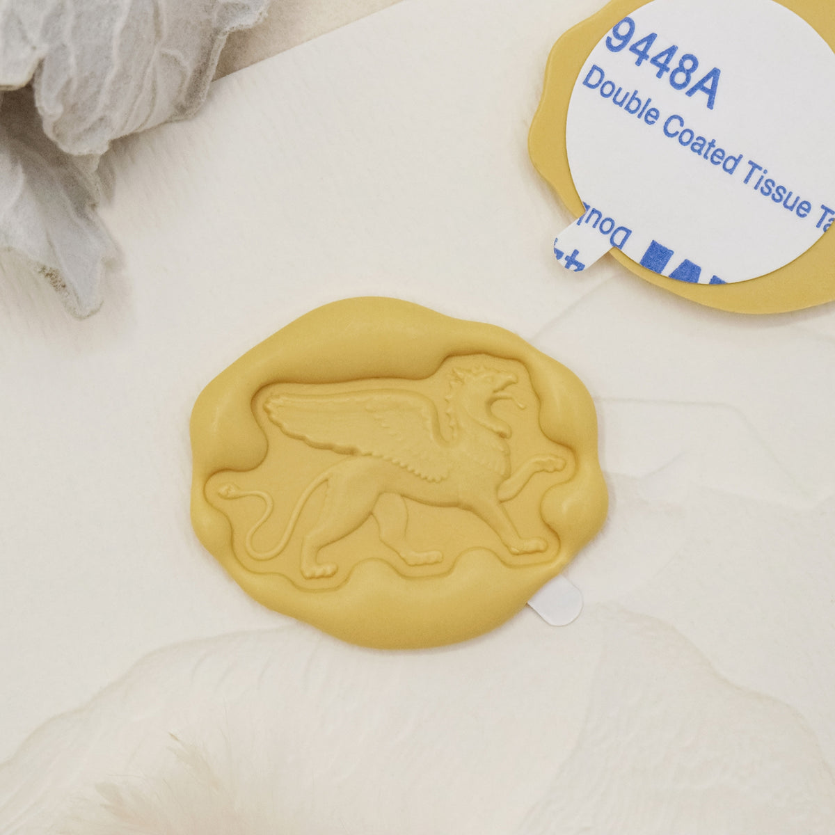 Stamprints Pegatinas de Sello de Lacre Autoadhesivo Griffin Relieve 3D 1