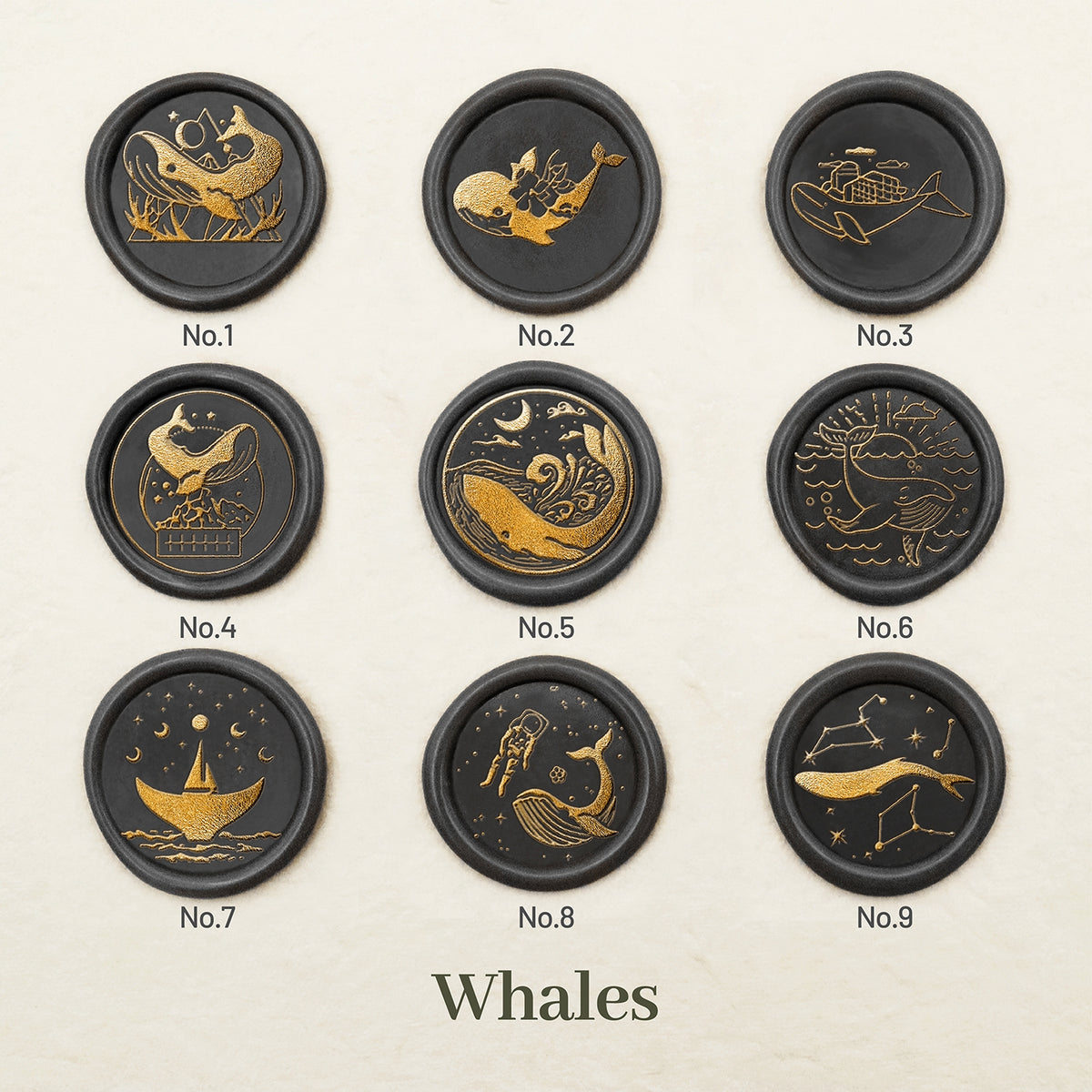Stamprints Diseño de Sello de Lacre de Ballena