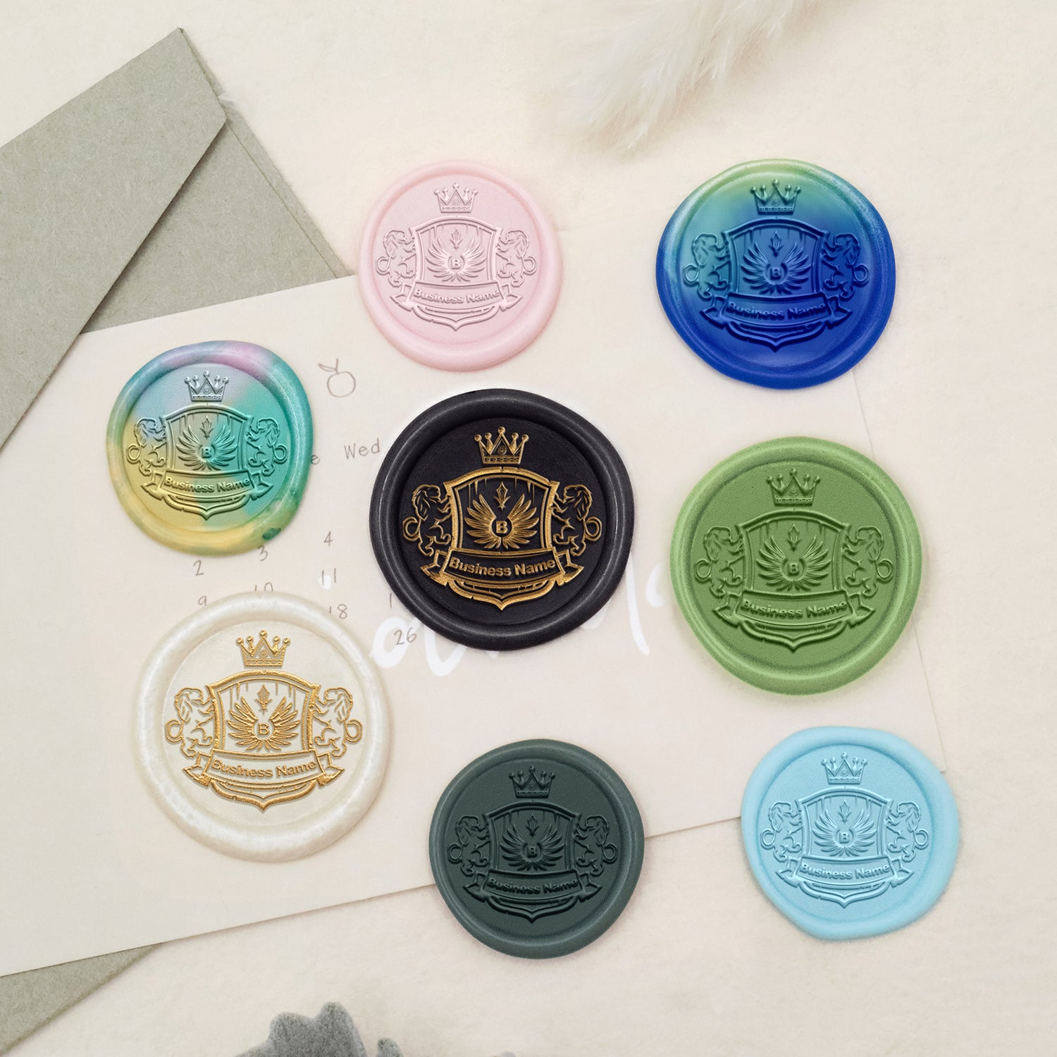 Sello de Caucho de Lacre con Logo Personalizado - Estilo 23-4