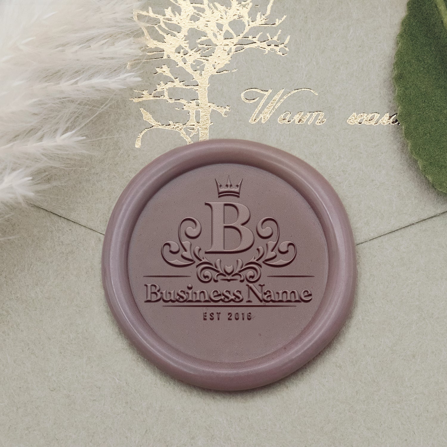 Sello de Caucho de Lacre con Logo Personalizado - Estilo 15-2