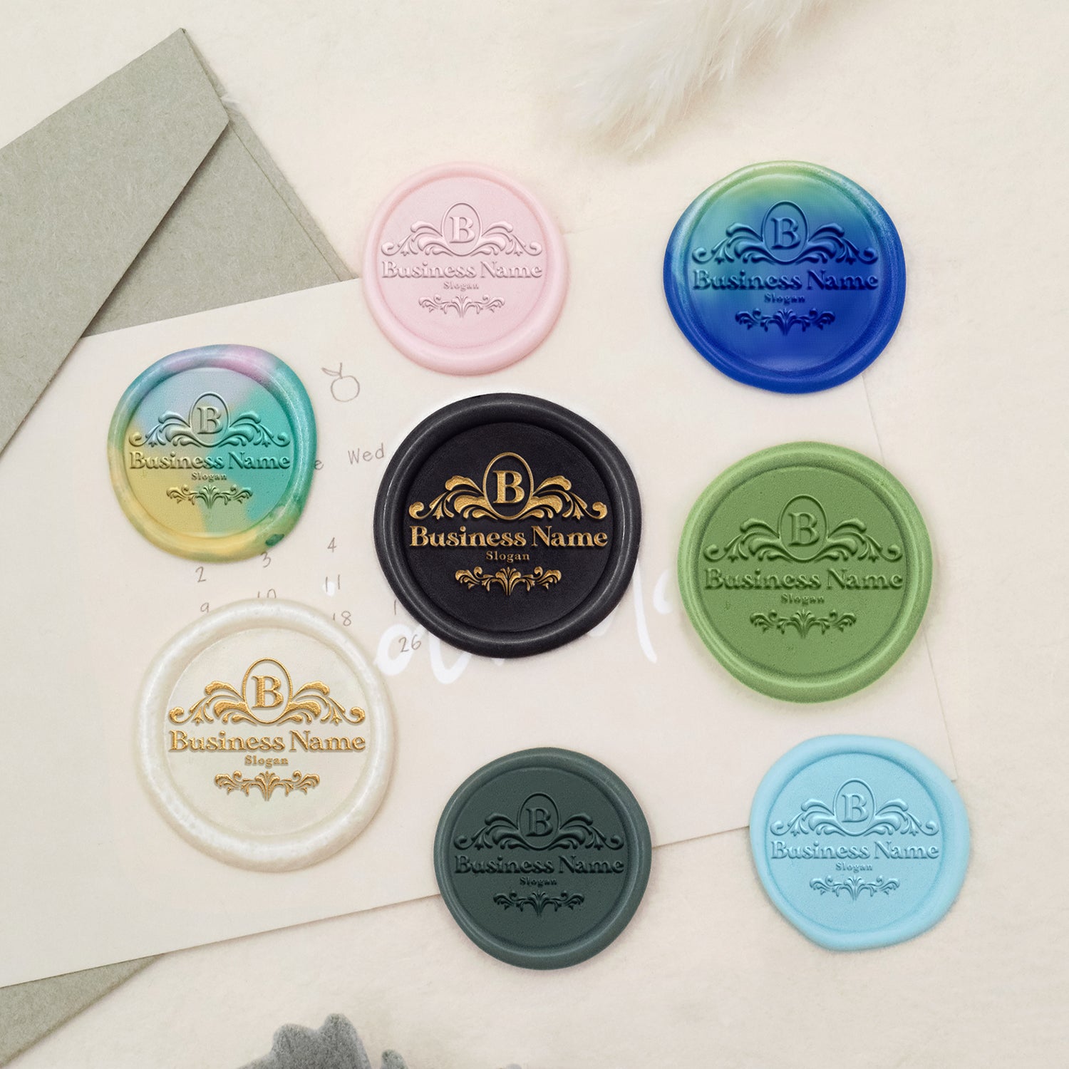 Sello de Caucho de Lacre con Logo Personalizado - Estilo 13-3