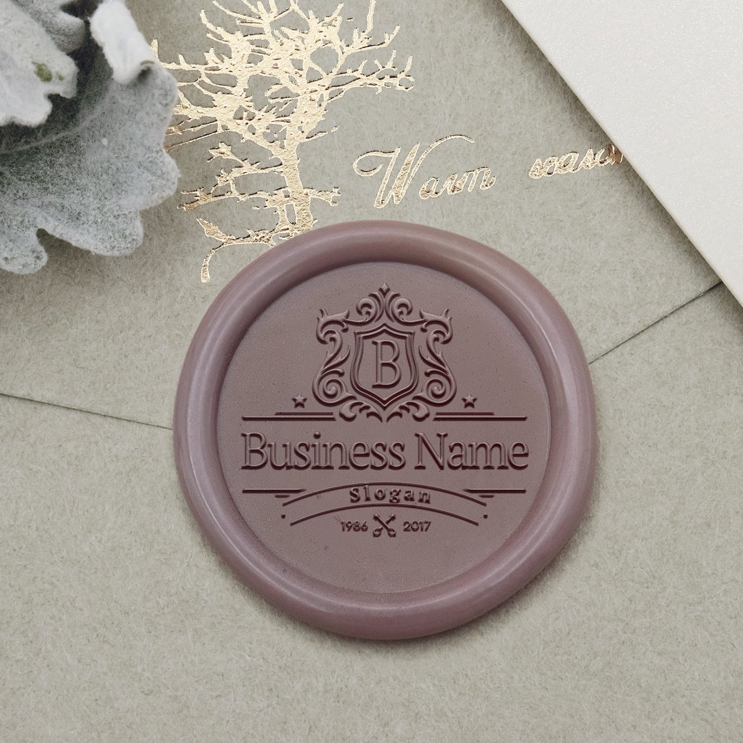 Sello de Caucho de Lacre con Logo Personalizado - Estilo 12-2