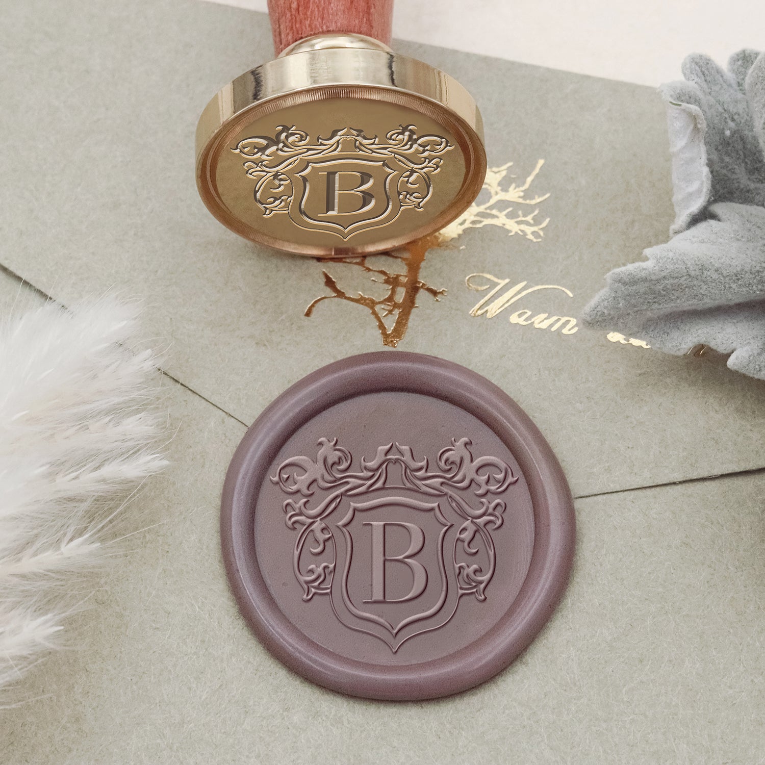 Sello de Caucho de Lacre con Logo Personalizado - Estilo 3-1