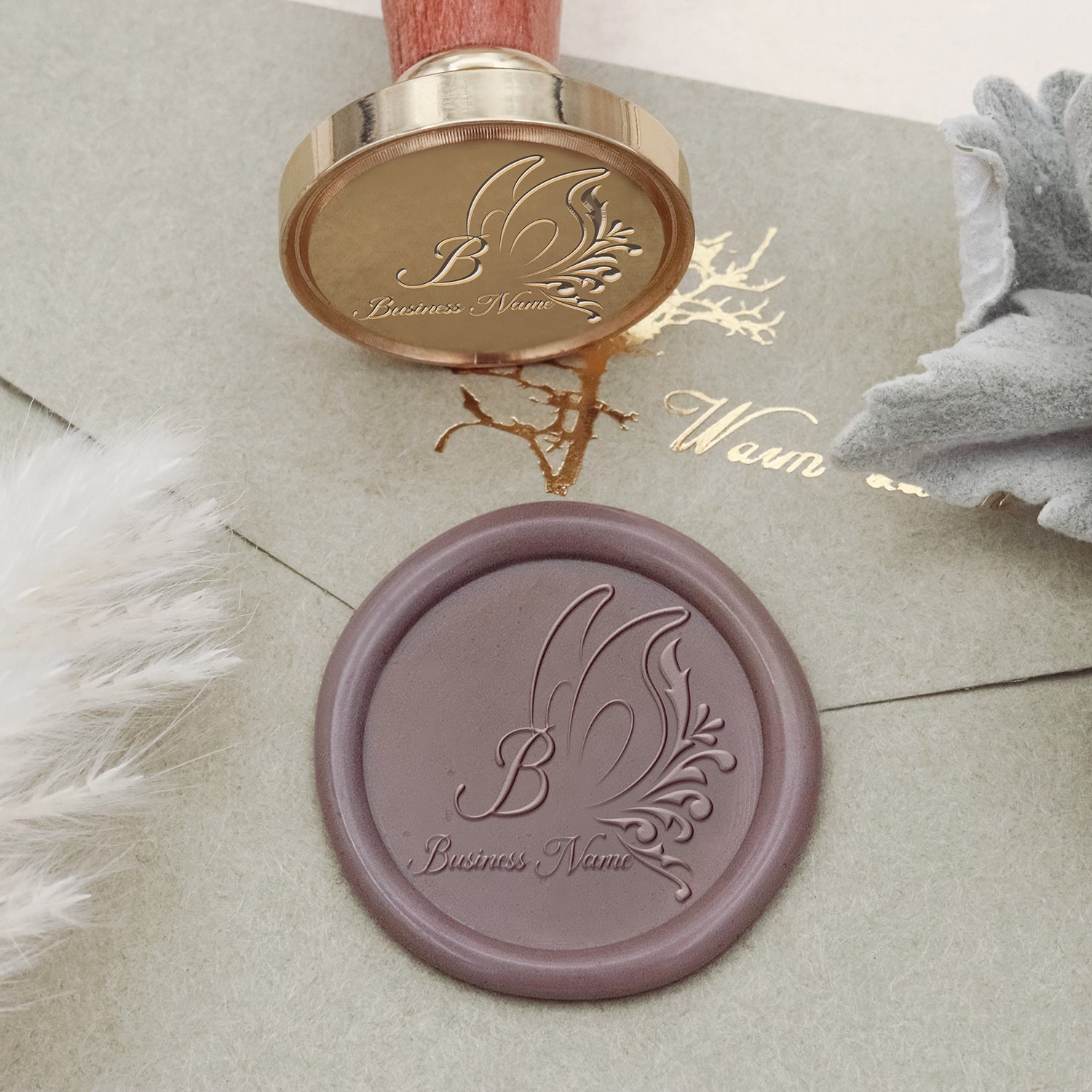 Custom Logo Wax Seal Stamp - Style 28-1