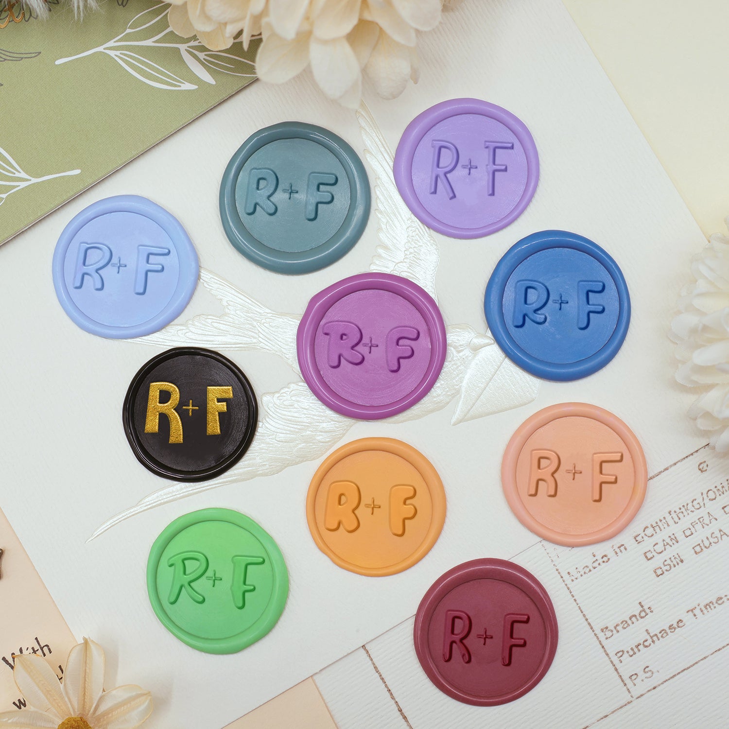 Sello de Lacre Personalizado con Texto de Dibujos Animados (10 Fuentes)-3
