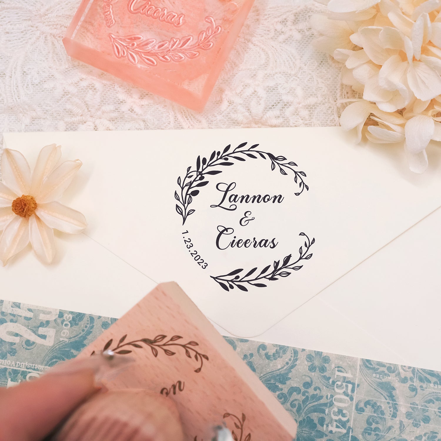 Sello de Caucho de Boda con Nombre Personalizado (18 diseños) Custom-Name-Wedding1