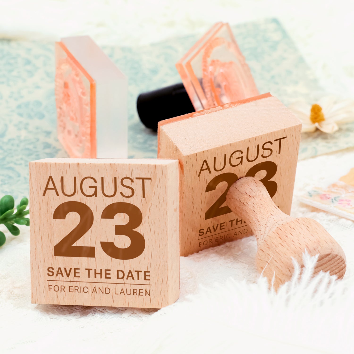 Sello de caucho personalizado para guardar la fecha de boda-25 4