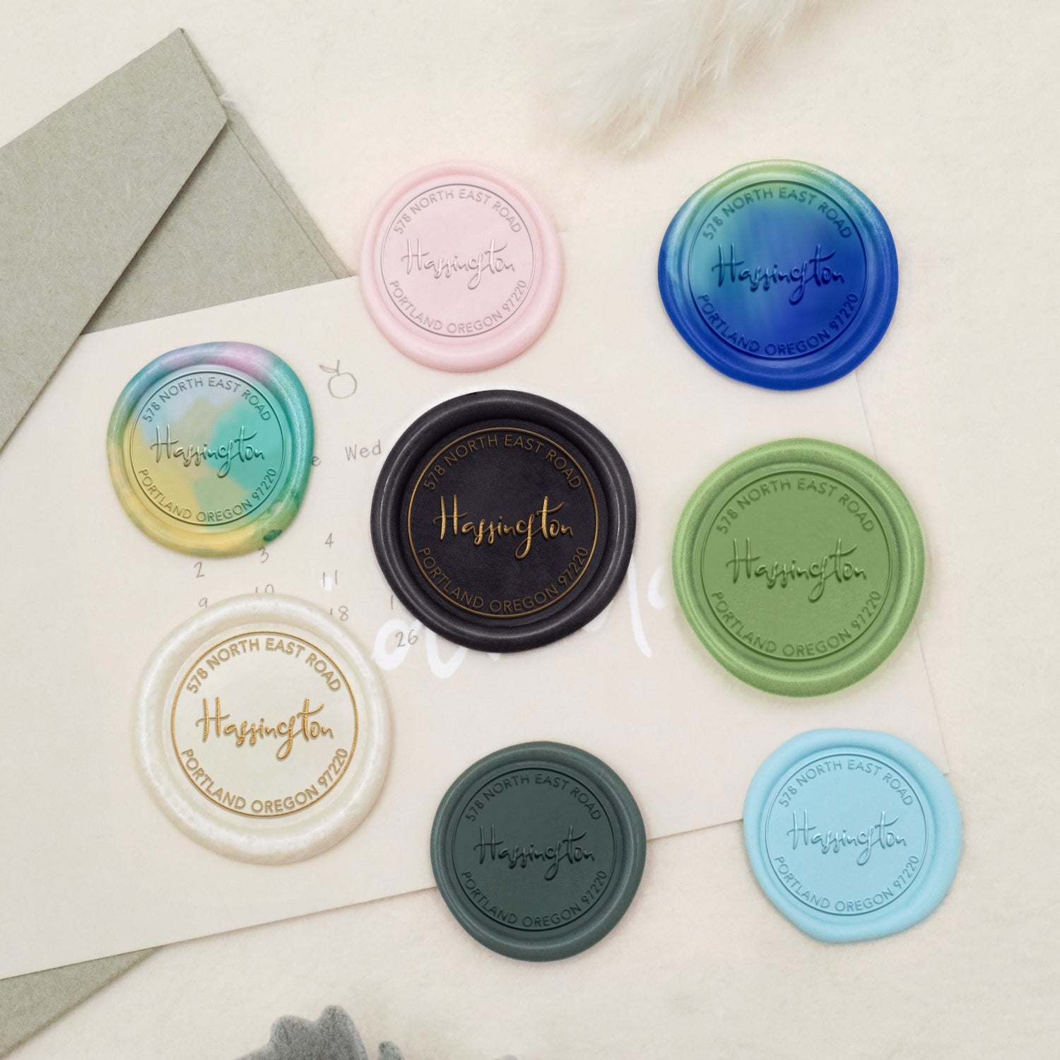 Sello de Lacre Personalizado con Dirección - Estilo 7 3