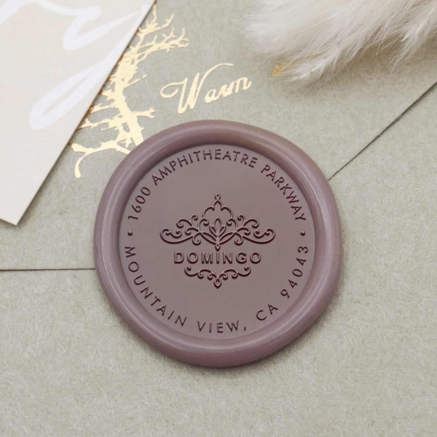 Sello de Lacre de Dirección Personalizado - Estilo 24 1