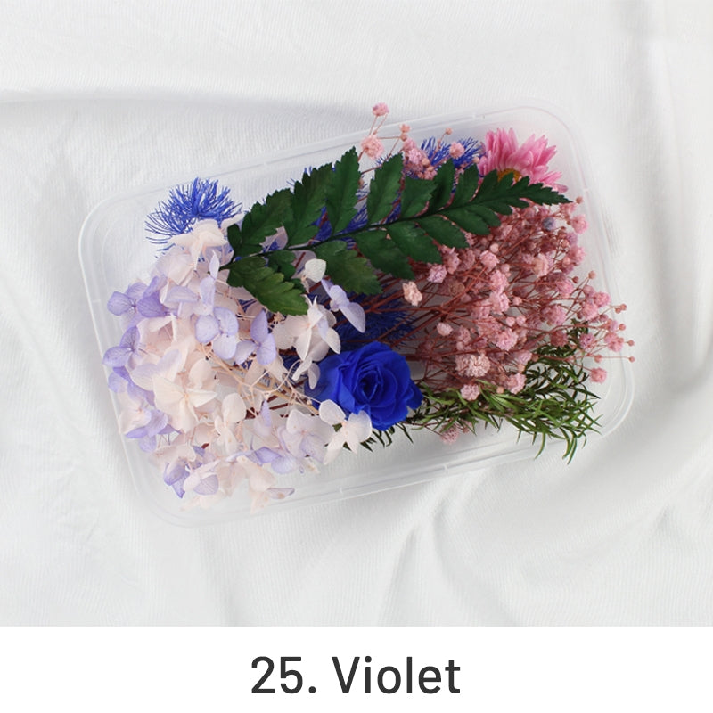 Caja de Flores Reales Secas al Aire Material Floral Preservado sku-25