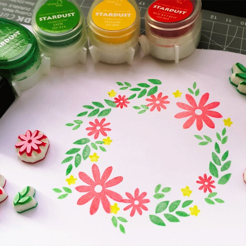 Almohadilla de Tinta Nacarada Brillante para Pintura con Dedos en los Ojos222