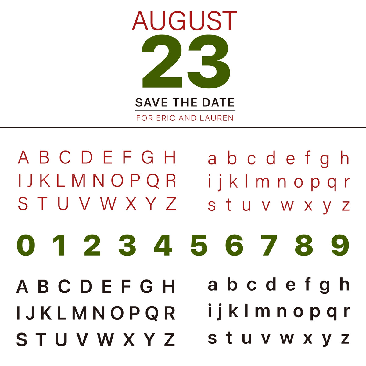 Sello de Caucho Personalizado de Calendario de Boda para Reservar la Fecha 25