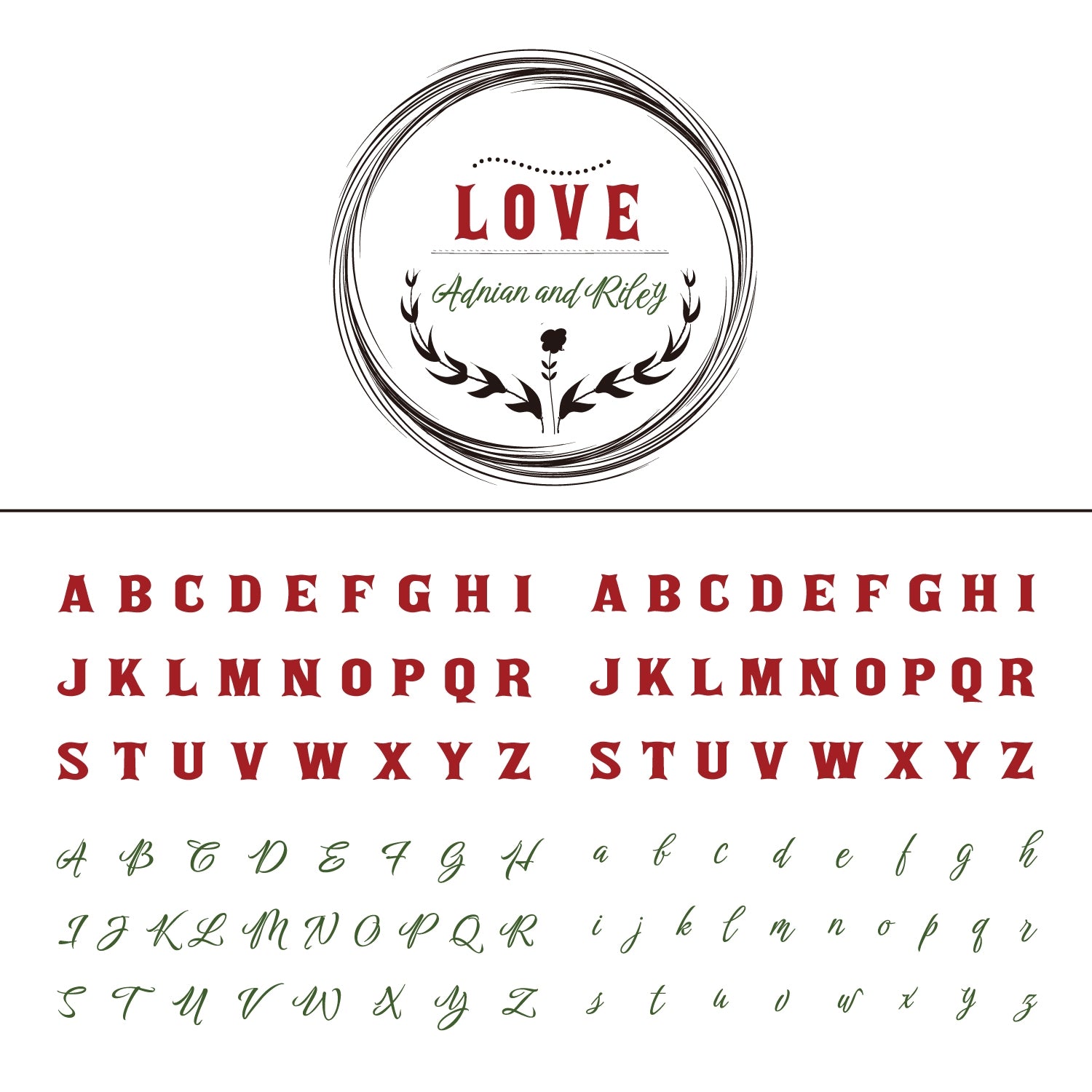 Sello de Caucho de Lacre Personalizado LOVE Thorns Boda 17