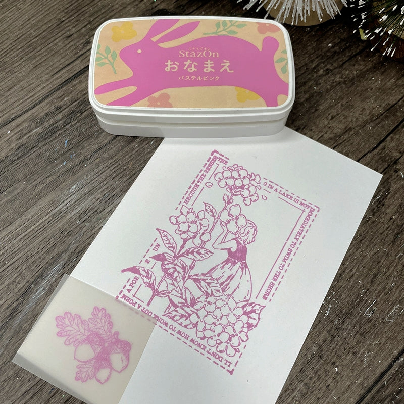 Almohadilla de tinta Tsukineko StazOn ONAMAE Versátil Animal6