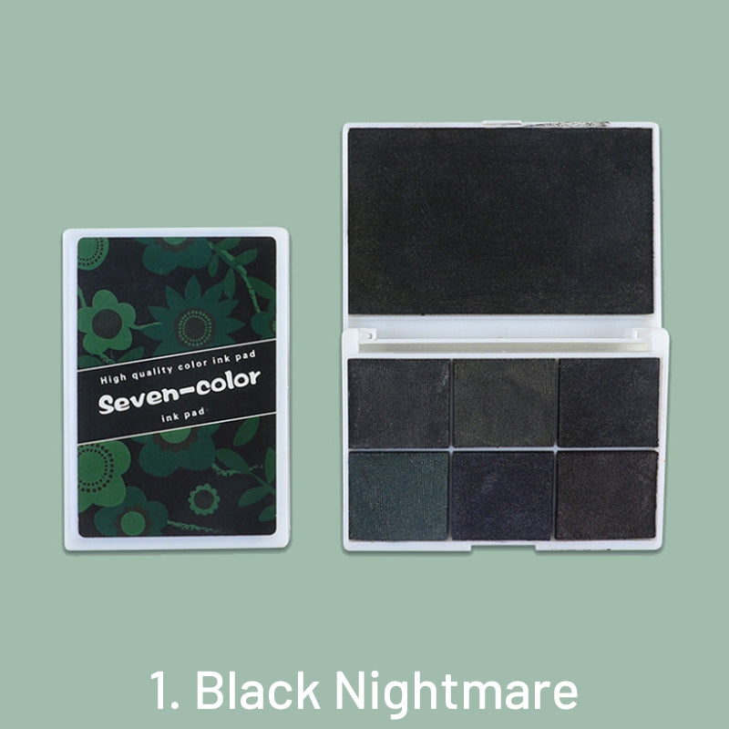 Set de Almohadillas de Tinta Nacaradas de Siete Colores en Caja sku-1