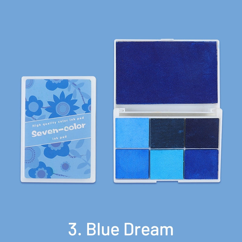 Juego de Almohadillas de Tinta Nacaradas de Siete Colores en Caja sku-3
