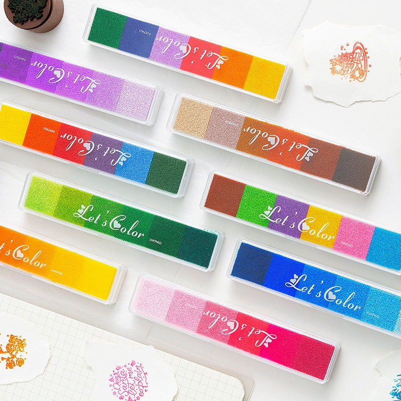 Juego de Almohadillas de Tinta Largo Degradado Color Caramelo a2