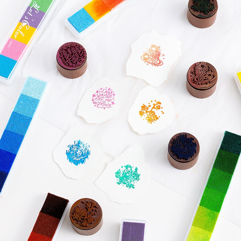 Set de Almohadilla de Tinta de Color Dulce con Gradiente Largo b