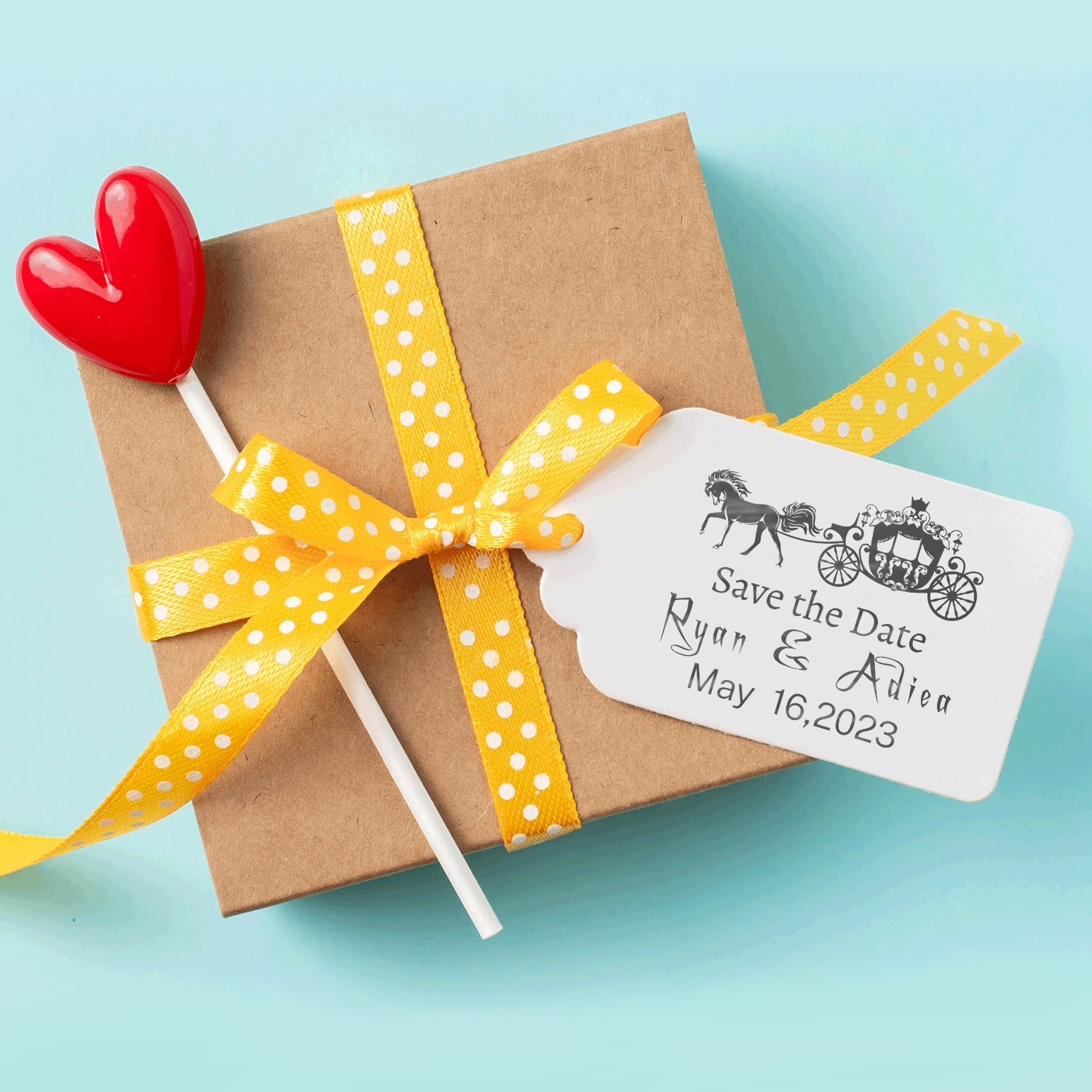 Sello de Caucho Personalizado para Reservar la Fecha de Boda (25 Diseños)5
