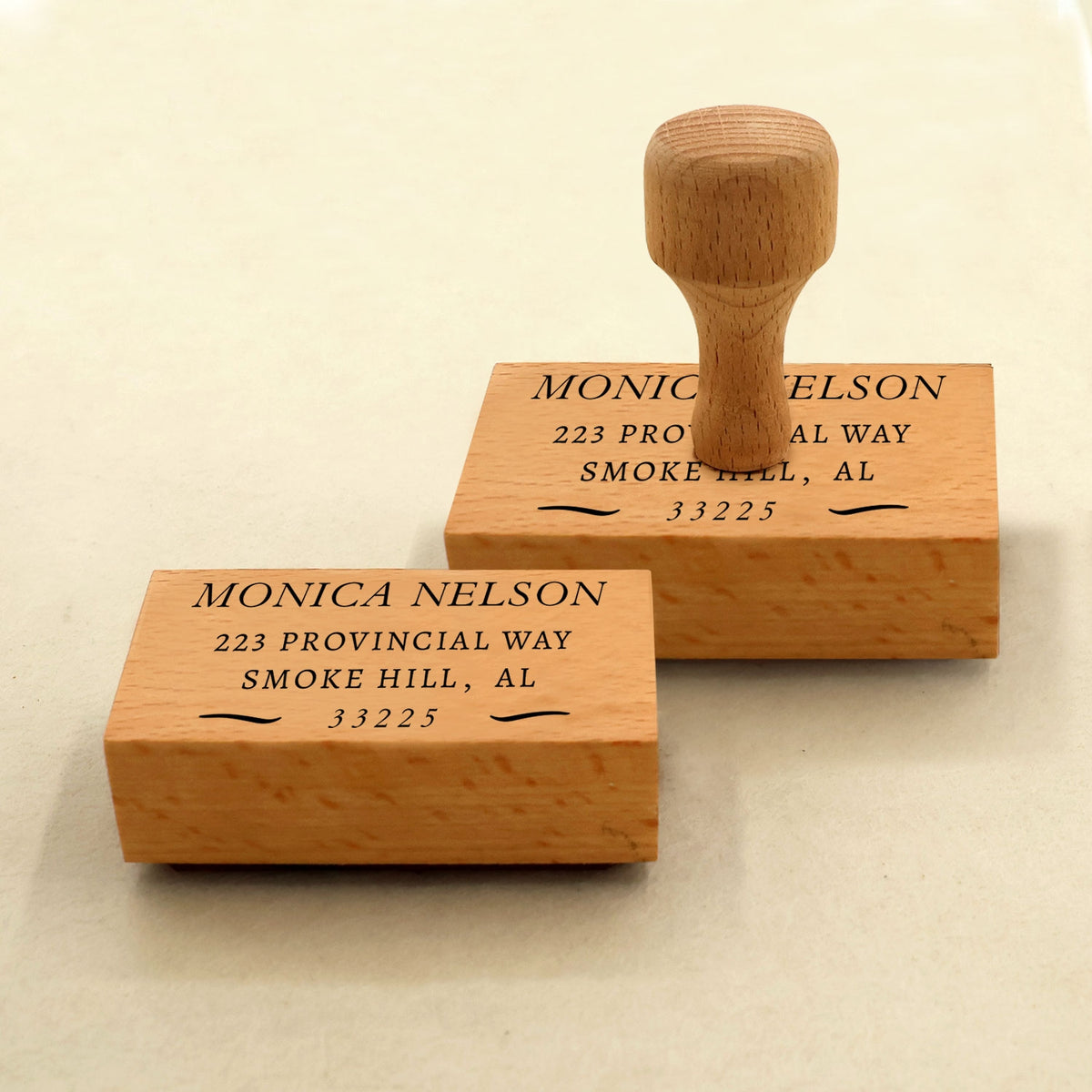 Sello de Caucho de Dirección de Retorno Rectangular Personalizado (9 Diseños)-8