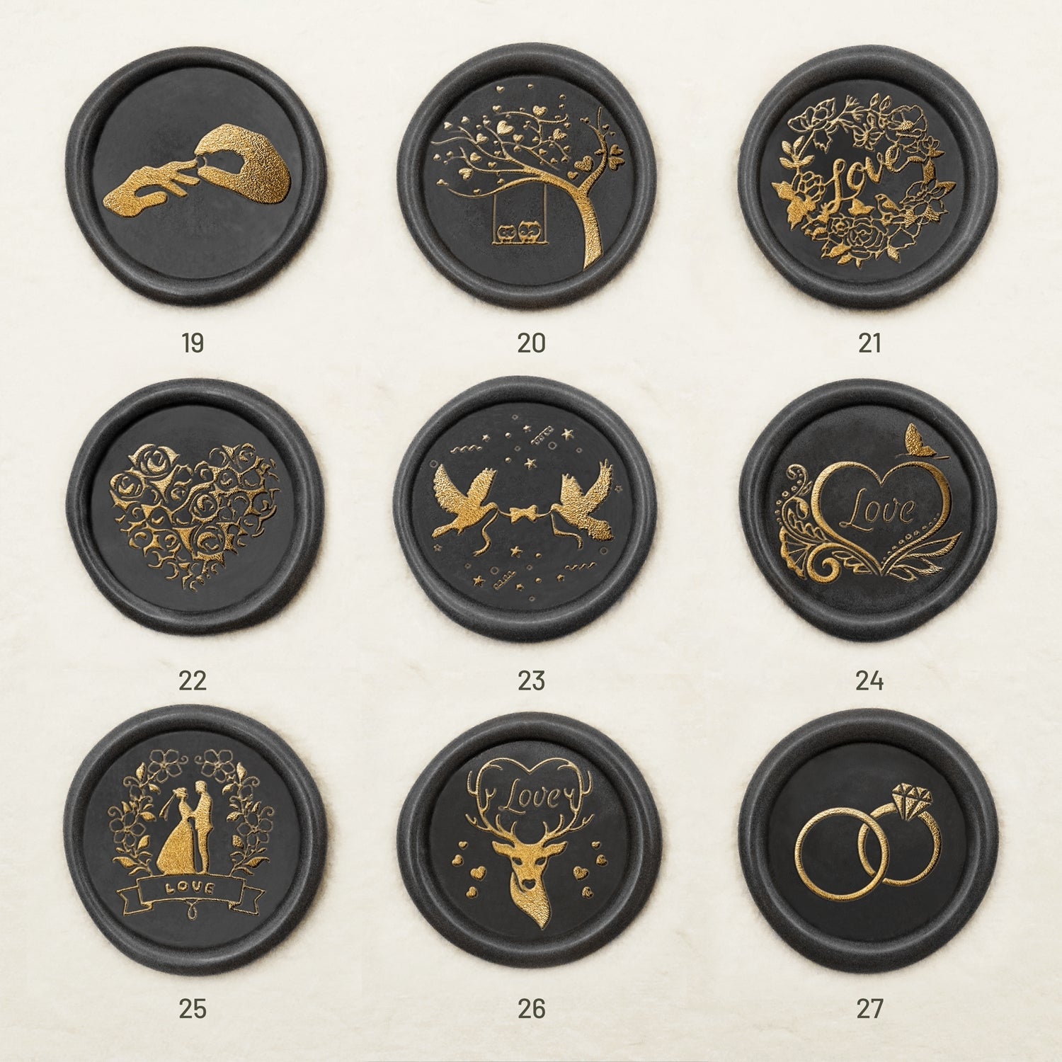 Sello de Lacre para Celebración de Boda (27 Diseños)-sku3