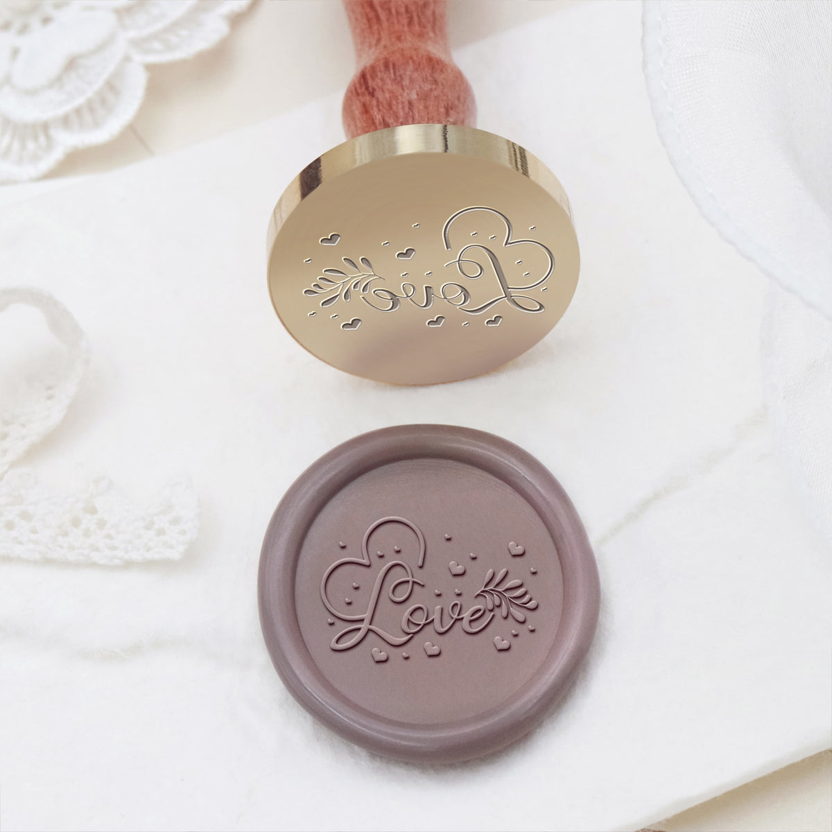 Sello de Lacre para Invitación y Anuncio de Boda - Estilo 11 11