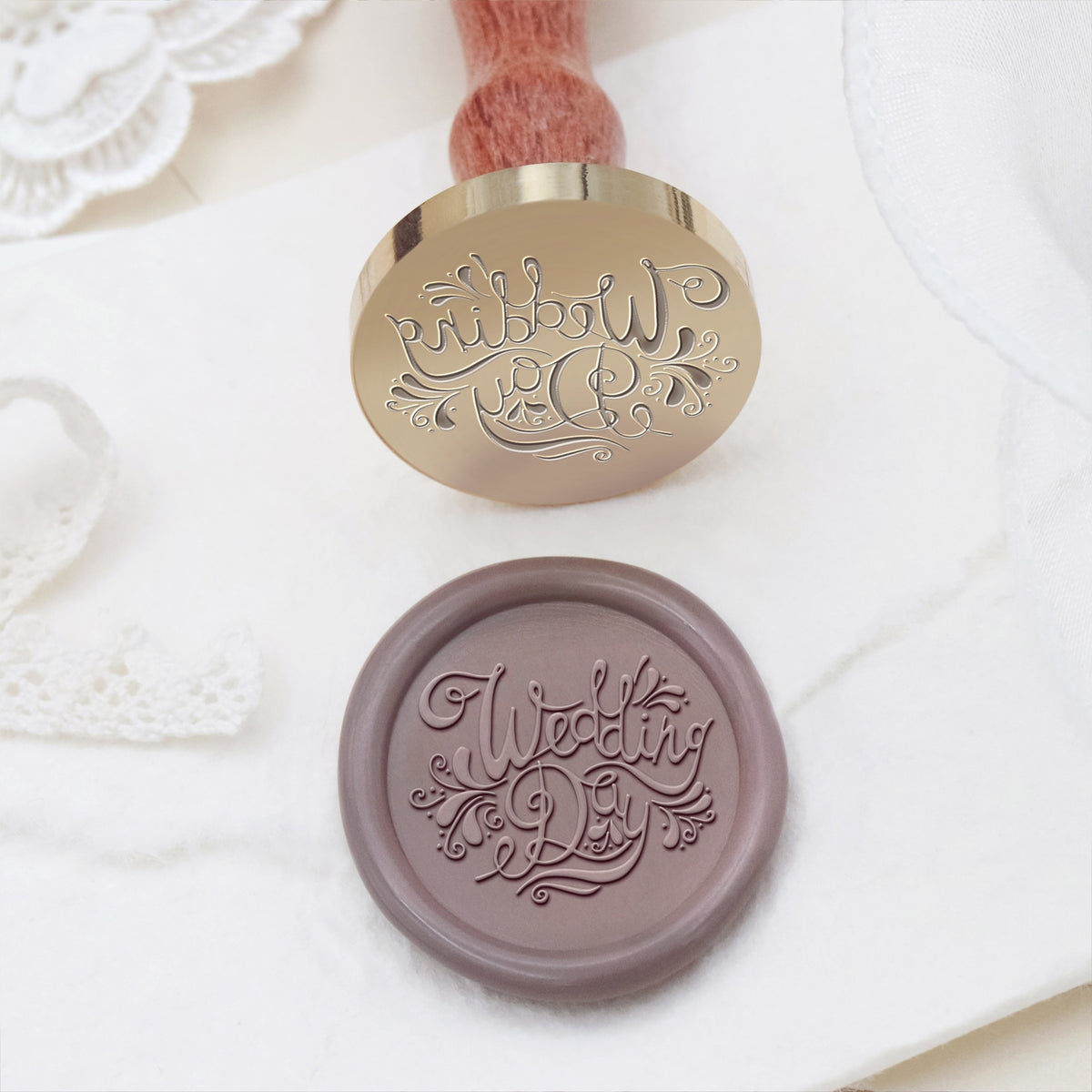 Sello de Lacre para Invitaciones y Anuncios de Boda - Estilo 27 27