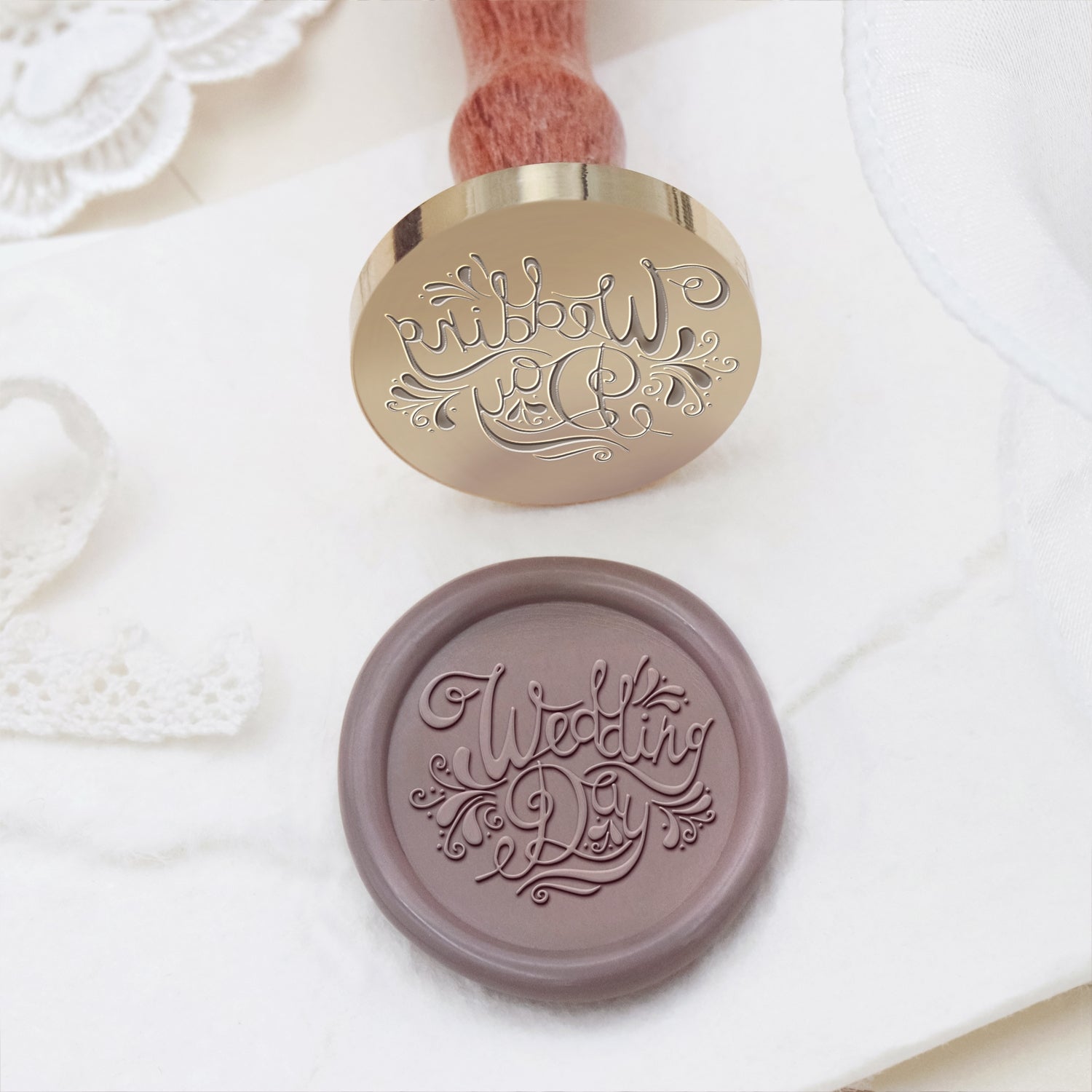 Sello de Lacre para Invitaciones y Anuncios de Boda - Estilo 27 27
