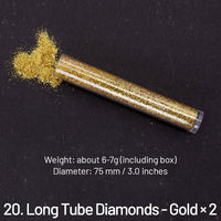 20. Long Tube Diamonds - Gold × 2