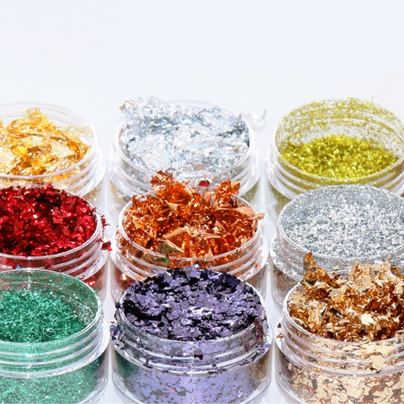 Hojas Doradas Trituradas Decorativas DIY a