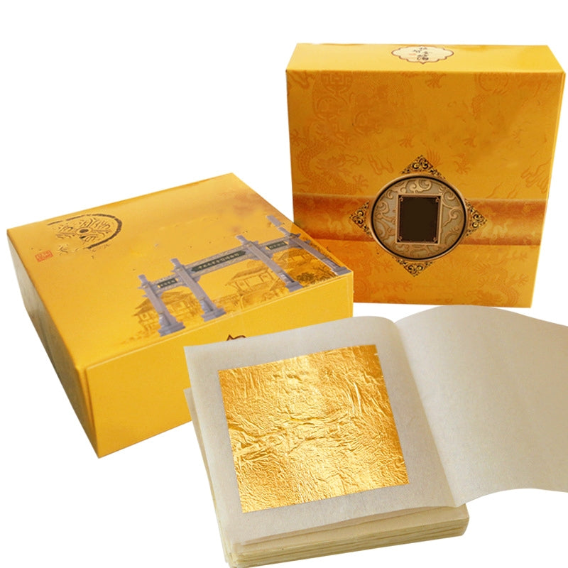 Hojas de Pan de Oro Cuadradas de Pasta de Oro Puro 24K b