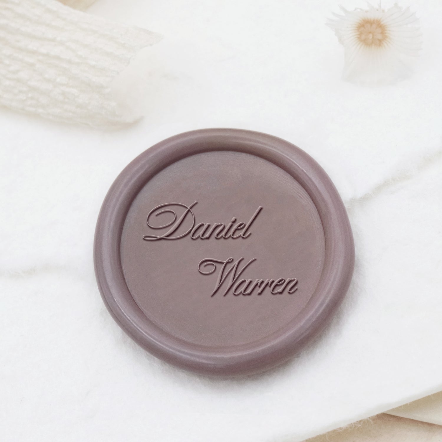 Sello de Lacre Personalizado Minimalista con Nombre para Boda - Estilo 8 1