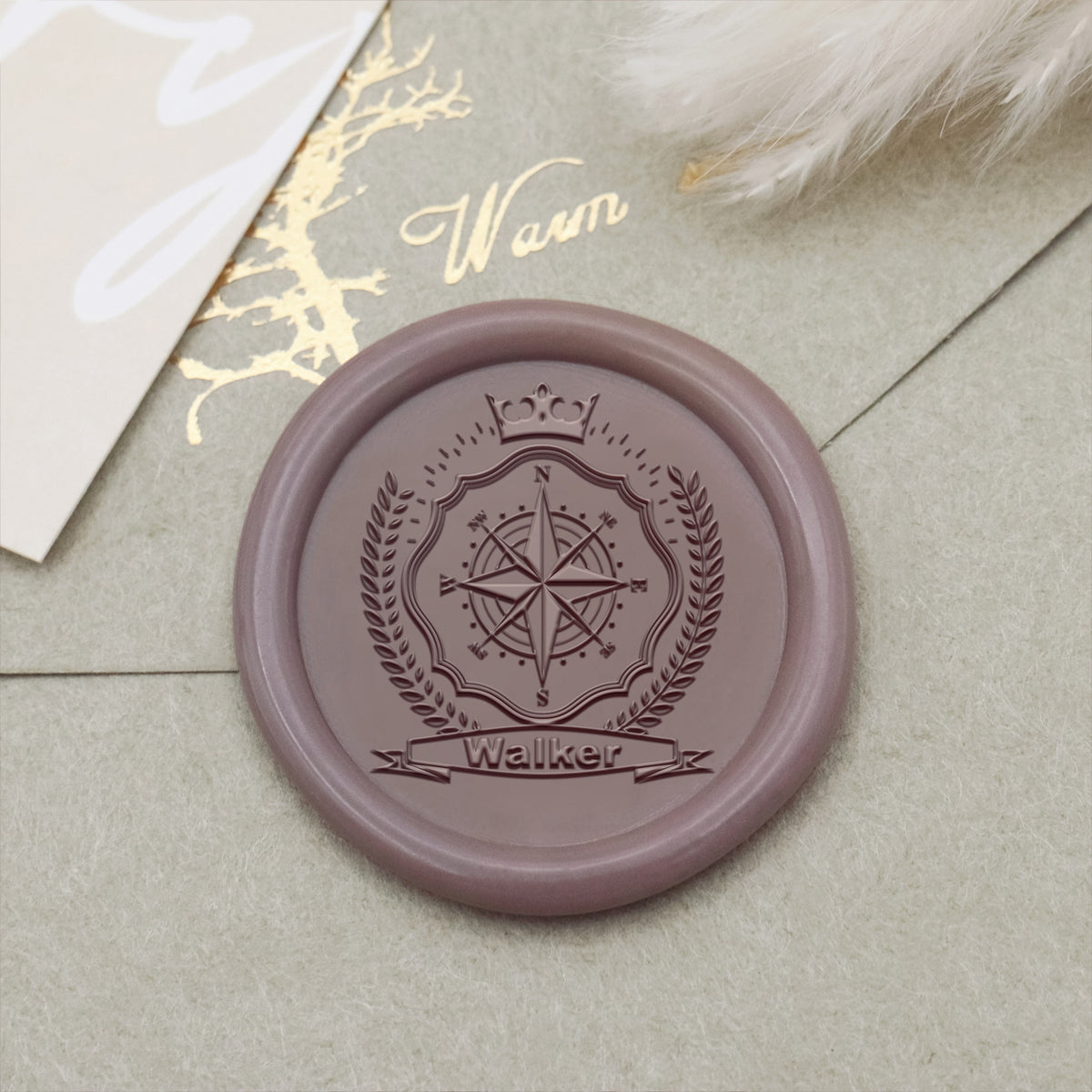 Sello de Caucho de Lacre Personalizado del Escudo de la Familia Walker 2