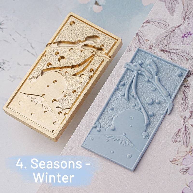 Sello de Lacre Floral de Temporadas en Relieve 3D sku-4