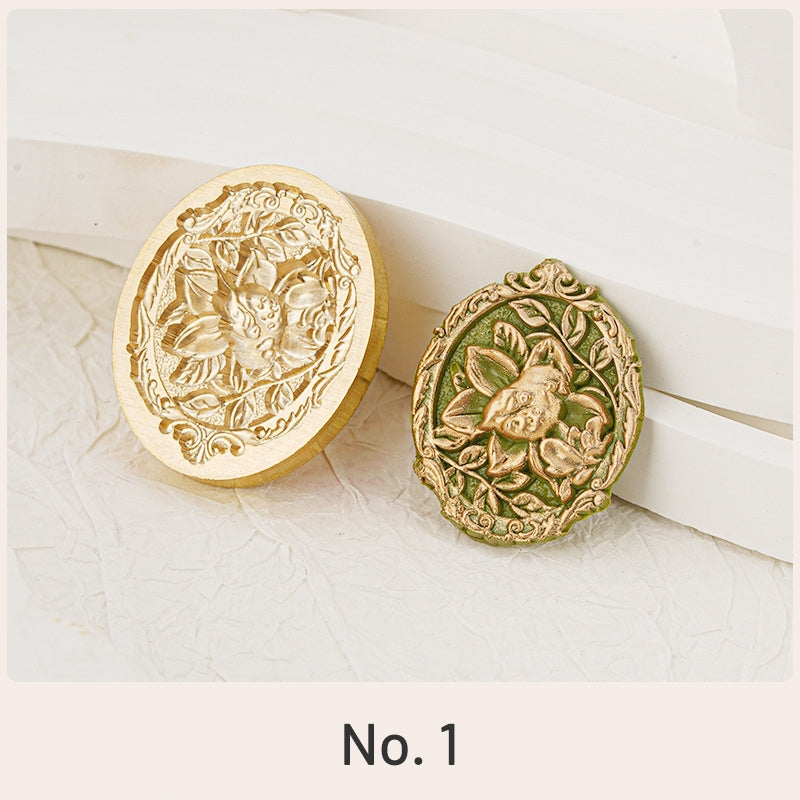 Sello de Lacre de Flor en Relieve 3D (3 Diseños) sku-1