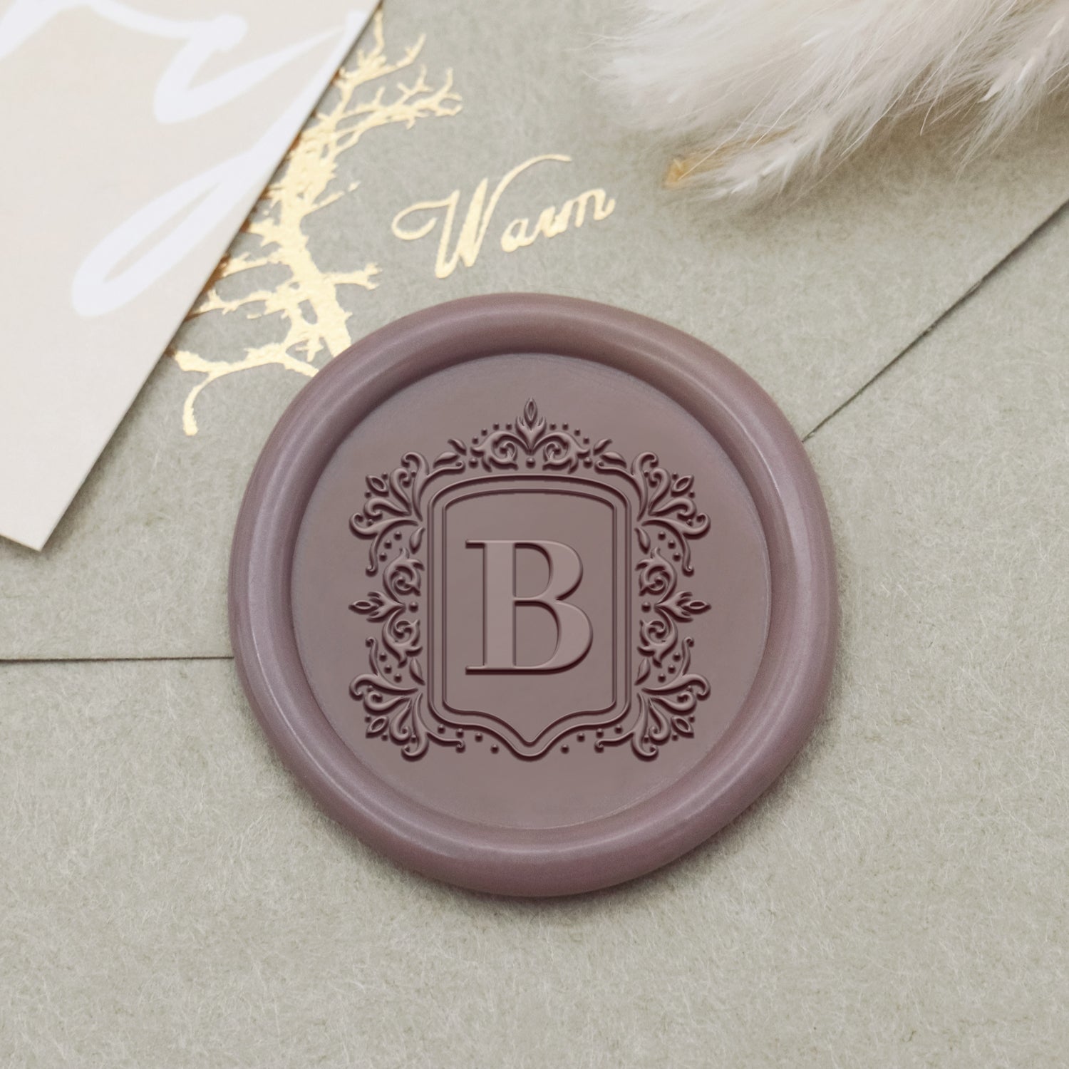 Susurros Enigmáticos Sello de Lacre Personalizado con Inicial - Estilo 5 1