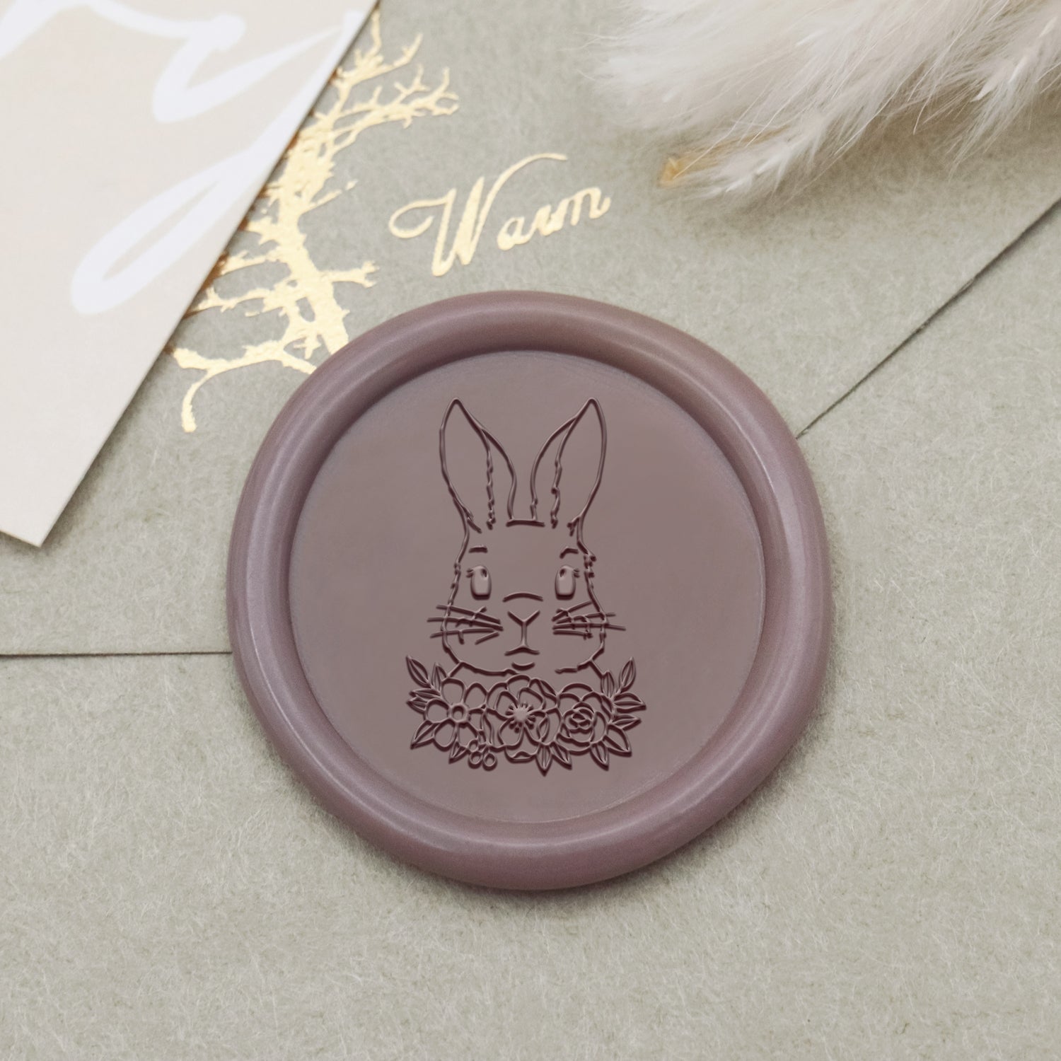 Sello de Caucho de Sello de Lacre de Conejito de Pascua - Stamprints1