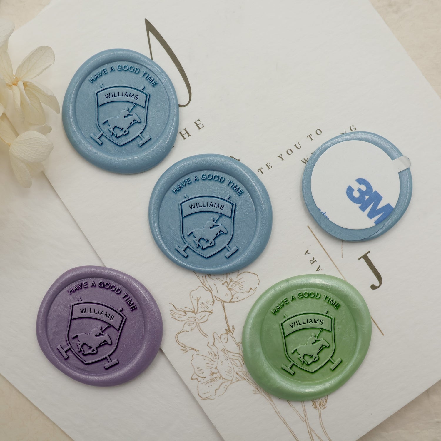 Sello de Lacre Personalizado con Nombre de Deportes Ecuestres - Stamprints2
