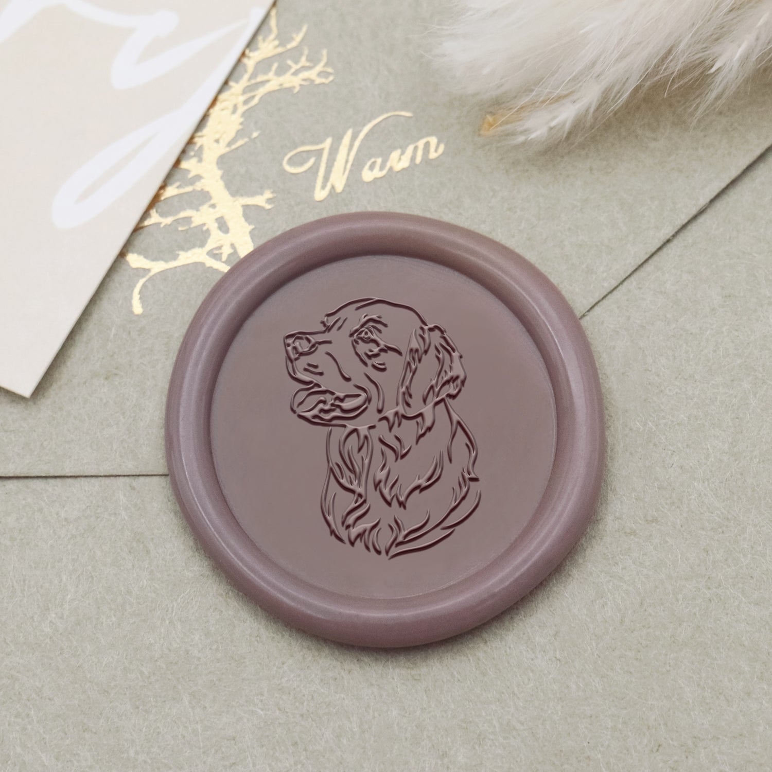 Sello de Lacre de Perro Golden Retriever - Stamprints1