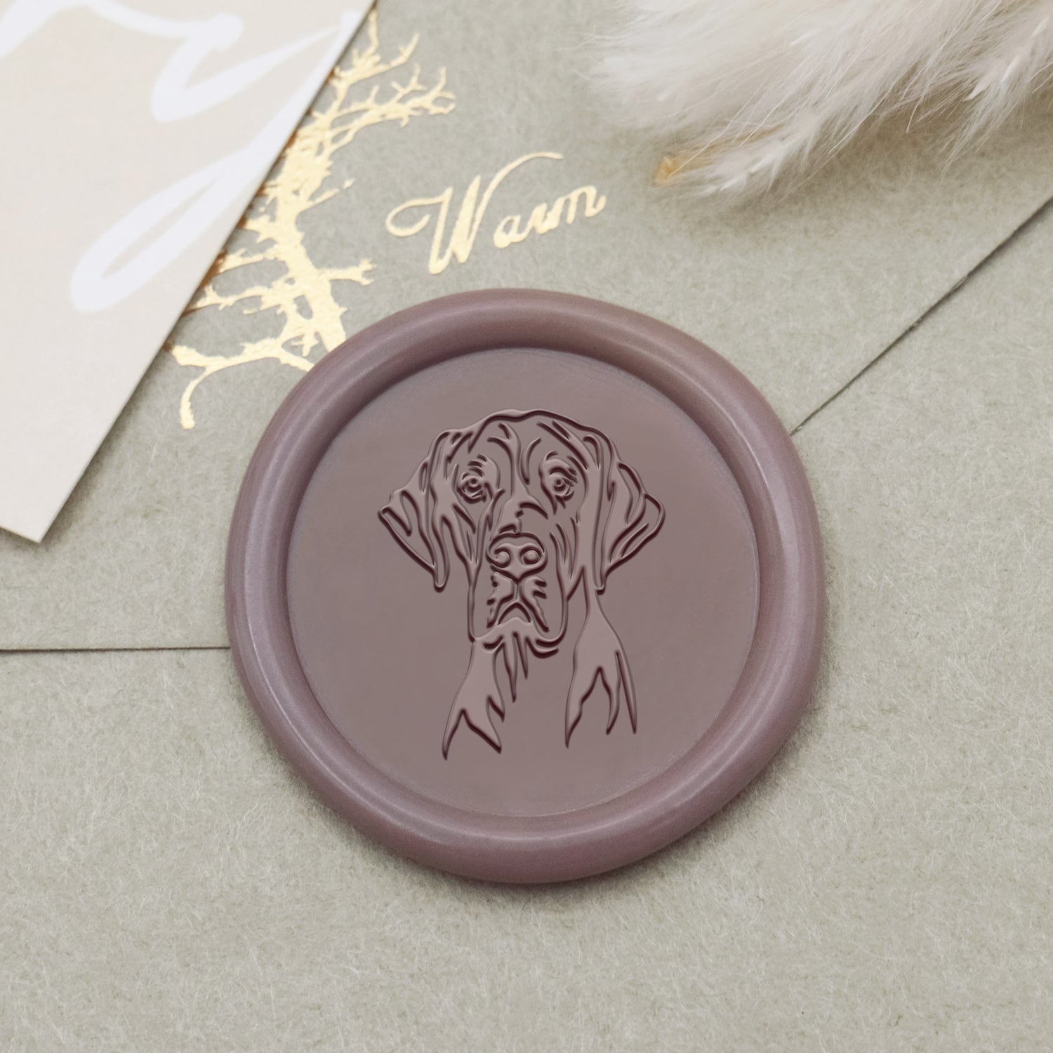 Sello de Lacre de Perro Gran Danés - Stamprints1